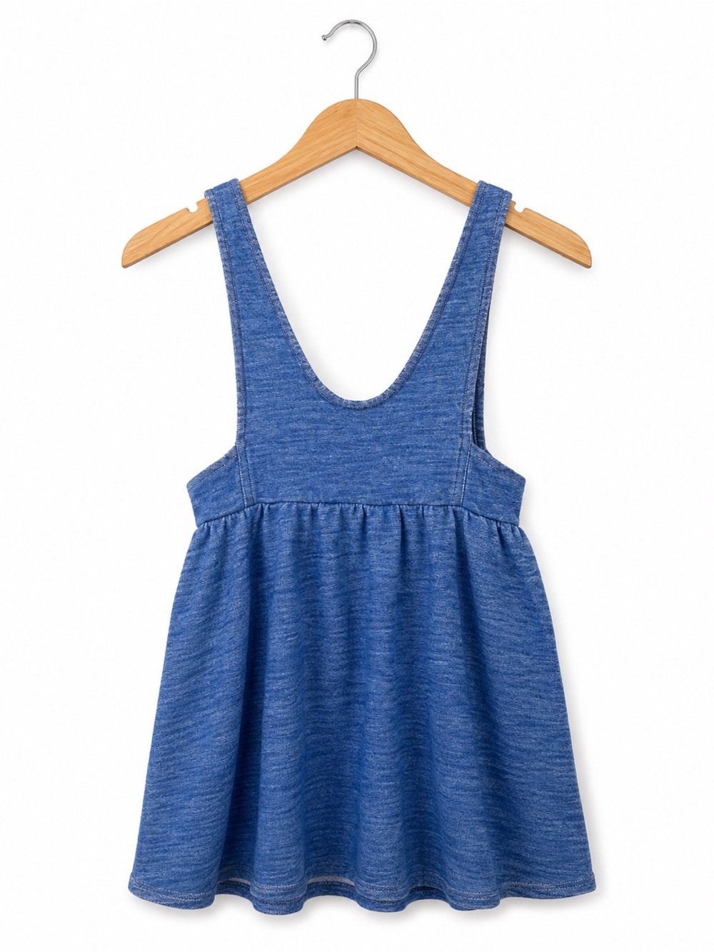 Cat & Jack Girls Denim Look Knit Jumper Dress Blue Sleeveless Size 3T Cotton